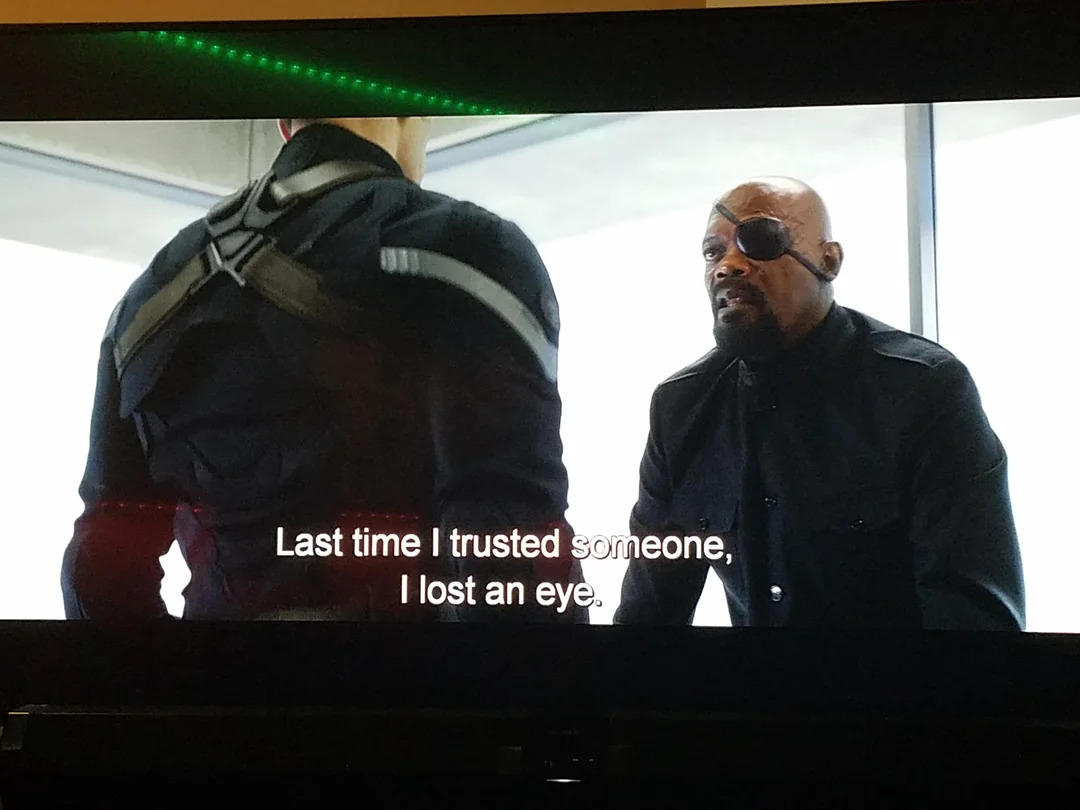 Nick Fury I Lost an Eye Blank Meme Template