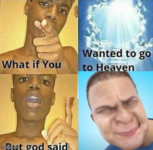 What if you wanted to go to Heaven | image tagged in what if you wanted to go to heaven | made w/ Imgflip meme maker