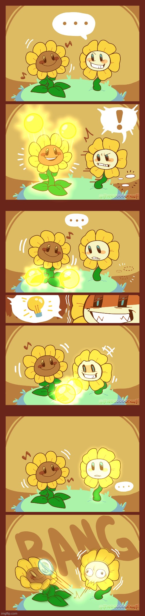 Plants vs Flowey (BRUHMAO -MC941) | image tagged in plants vs zombies,pvz,flowey,crossover | made w/ Imgflip meme maker