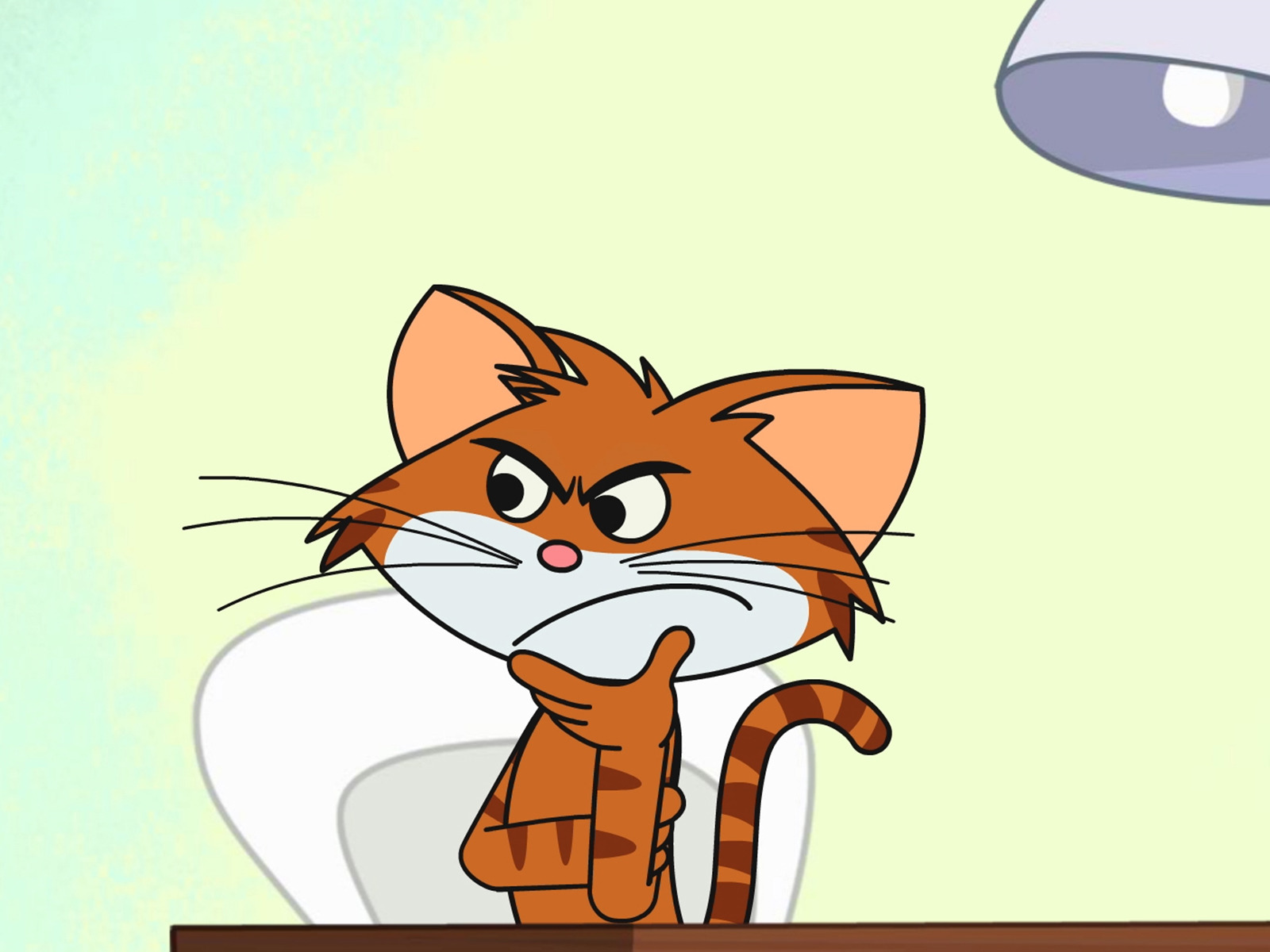 Cat (Cat And Keet) Thinking Blank Meme Template