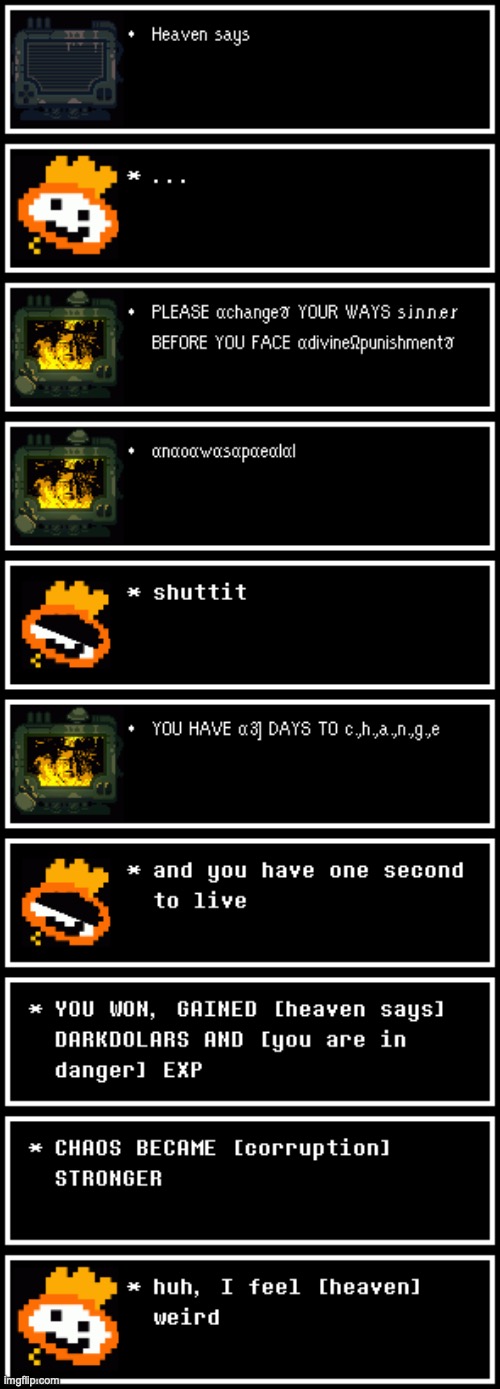 chaos's origin pt2 (I promise ill fit the duck in the story somehow) | made w/ Imgflip meme maker