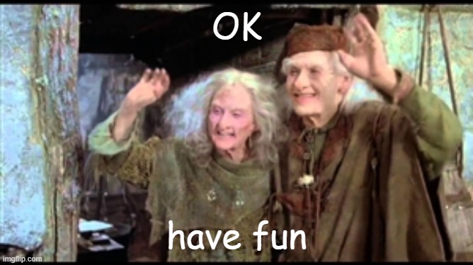 OK have fun | image tagged in have fun storming the castle | made w/ Imgflip meme maker