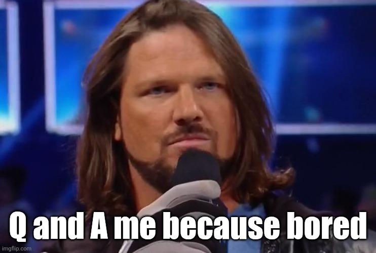 AJ Styles | Q and A me because bored | image tagged in aj styles | made w/ Imgflip meme maker