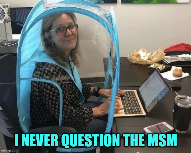 I NEVER QUESTION THE MSM | made w/ Imgflip meme maker