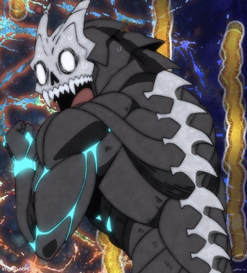 Kaiju No 8 Shocked/Scared | image tagged in kaiju no 8 shocked/scared | made w/ Imgflip meme maker