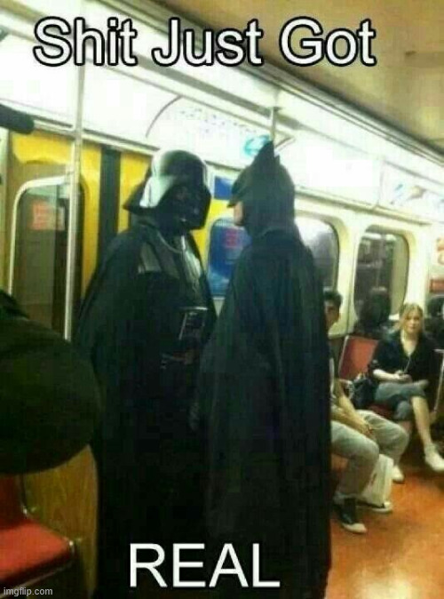 Epic fight | image tagged in batman,star wars,meme,latticeclimbing,climbing,free | made w/ Imgflip meme maker