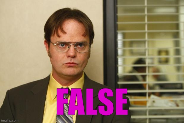 Dwight false | FALSE | image tagged in dwight false | made w/ Imgflip meme maker