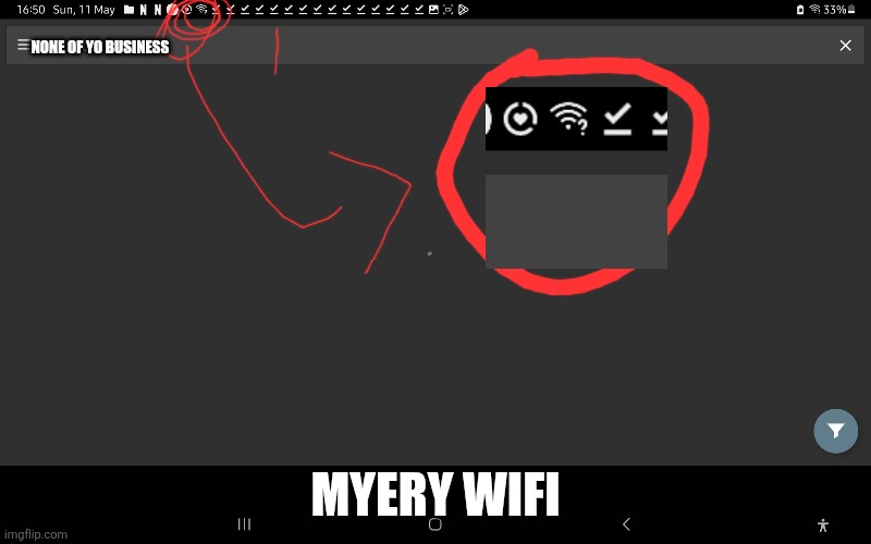 NONE OF YO BUSINESS; MYERY WIFI | image tagged in myery,wifi | made w/ Imgflip meme maker