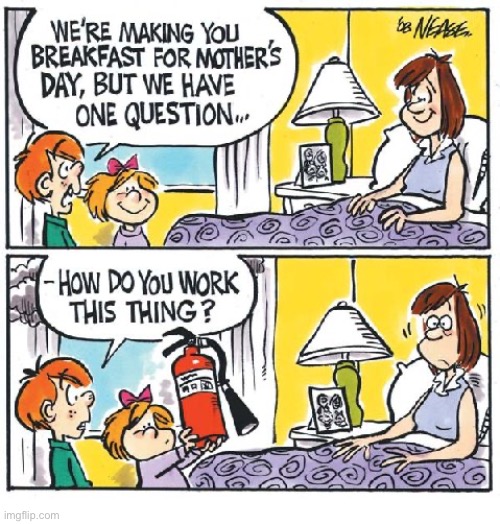 image tagged in comics,mothers day,making breakfast,burning the kitchen | made w/ Imgflip meme maker