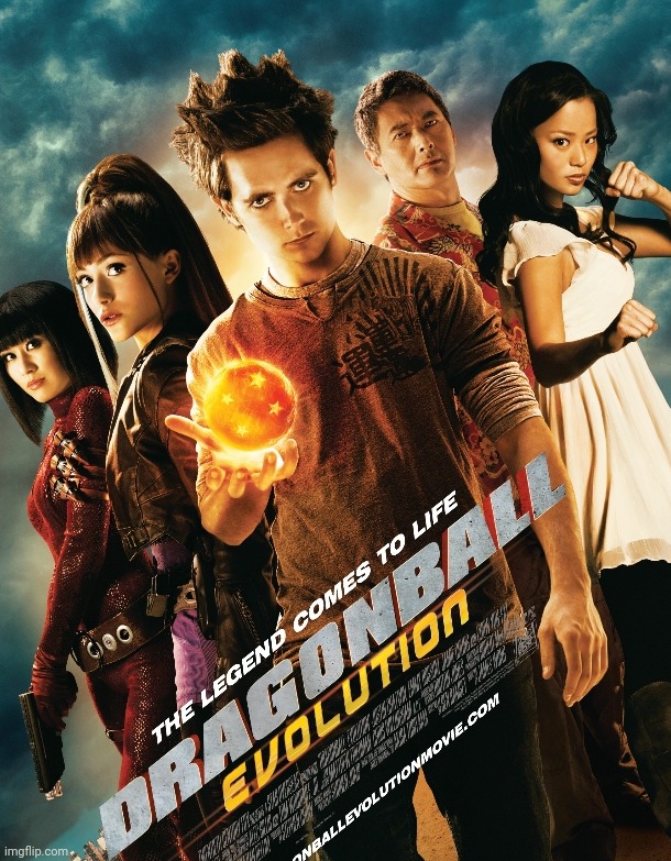 This is an actual live action Dragonball movie, the dude in the front is GOKU. | made w/ Imgflip meme maker