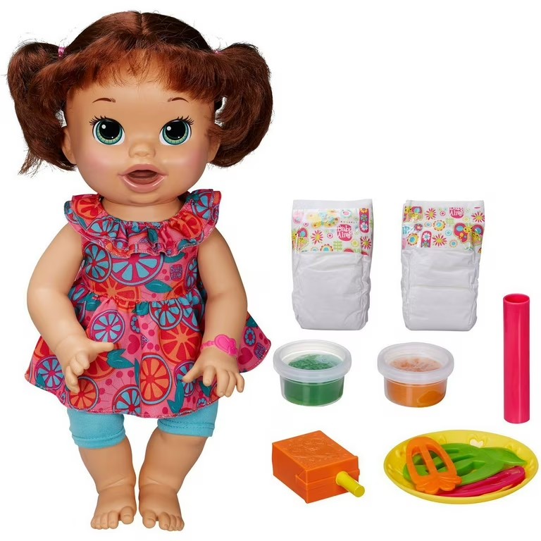 Baby Alive Super Snacks Snackin’ Sara - Brown Hair Blank Meme Template