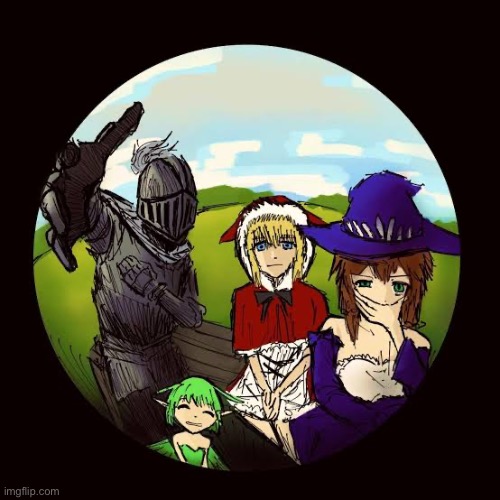 The gang | image tagged in black souls,goofy ahh,rpg,memes,gaming | made w/ Imgflip meme maker