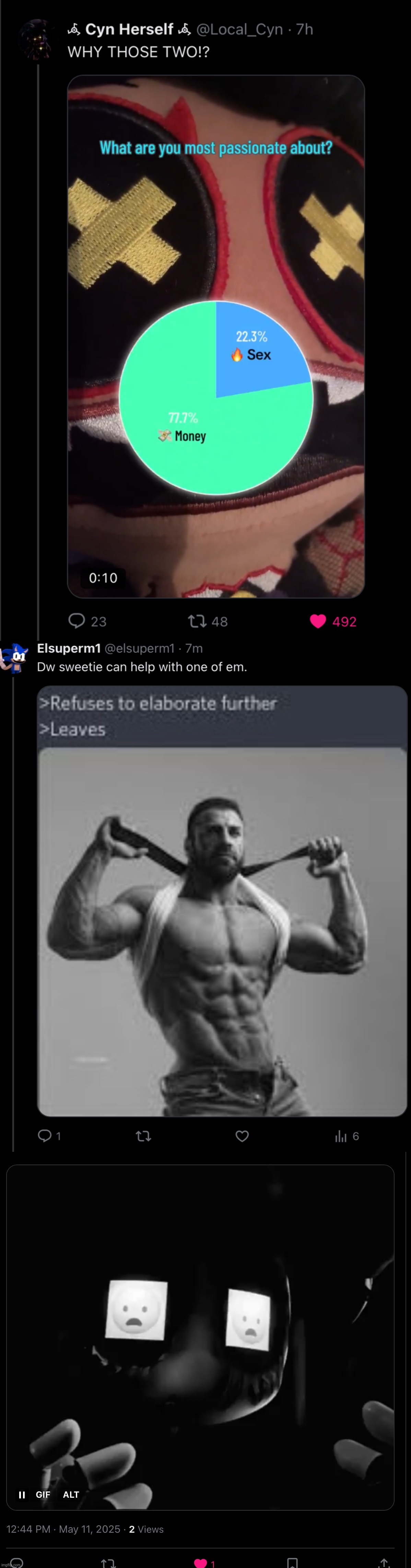 Found her on twitter and my first reaction was actually answered lmaooooo | made w/ Imgflip meme maker