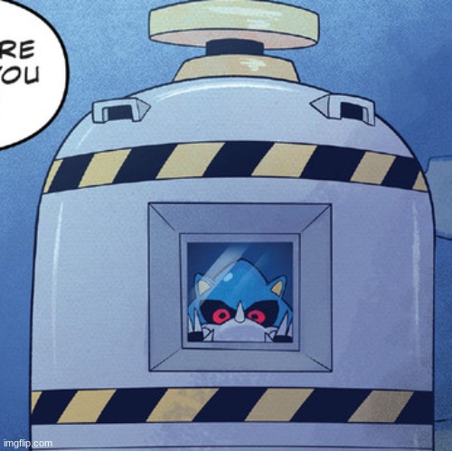 image tagged in metal sonic peek | made w/ Imgflip meme maker