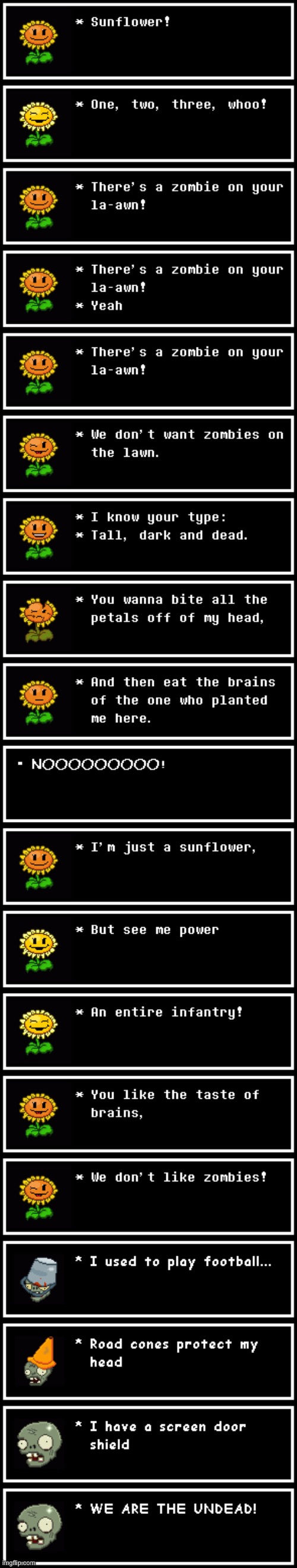 I revamped Wubbox’s Sunflower sprite and made some expressions | image tagged in undertale,plants vs zombies,pvz,zombies on your lawn | made w/ Imgflip meme maker