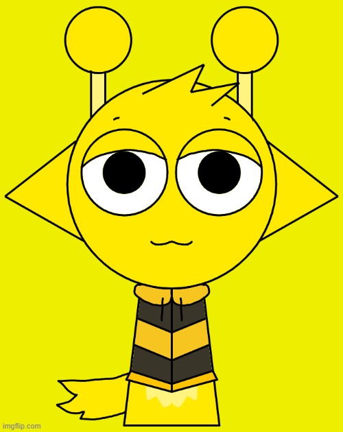 simon | image tagged in sprunki,fan art,simon,alien,incredibox,yellow | made w/ Imgflip meme maker