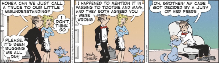 Blondie | image tagged in comics | made w/ Imgflip meme maker