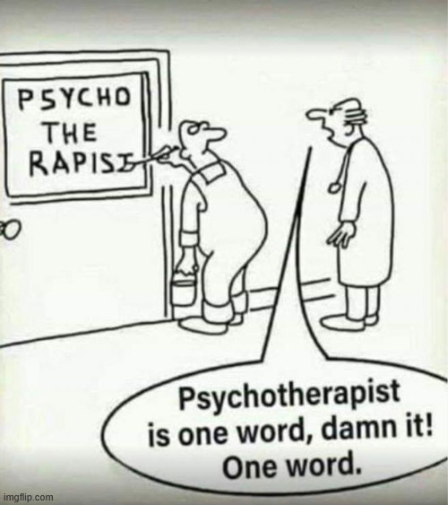 psychotherapist | image tagged in repost | made w/ Imgflip meme maker