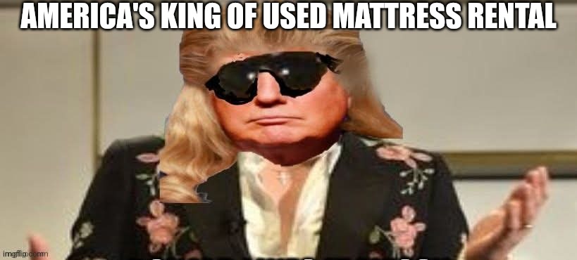 Putz in the palace | AMERICA'S KING OF USED MATTRESS RENTAL | image tagged in trump traitor | made w/ Imgflip meme maker