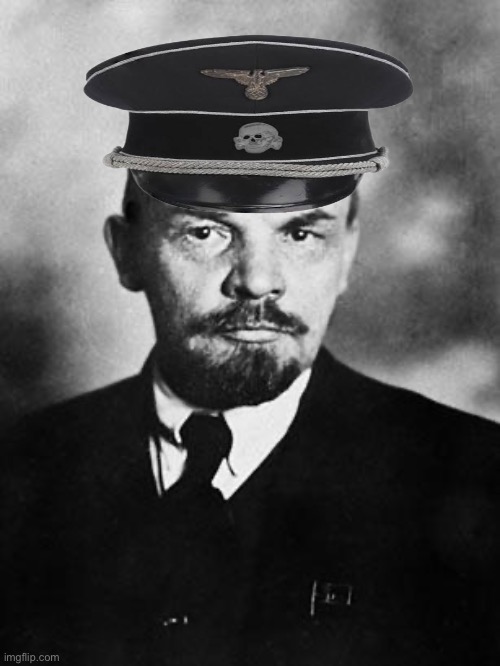 Vladimir Lenin is a member of the SS | image tagged in lenin,communism | made w/ Imgflip meme maker