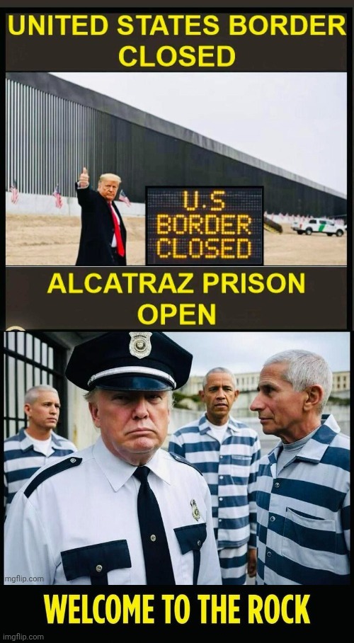 Orange Man reopens the Rock | image tagged in trump,democrats | made w/ Imgflip meme maker