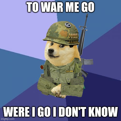 Success Kid | TO WAR ME GO; WERE I GO I DON'T KNOW | image tagged in memes,success kid | made w/ Imgflip meme maker
