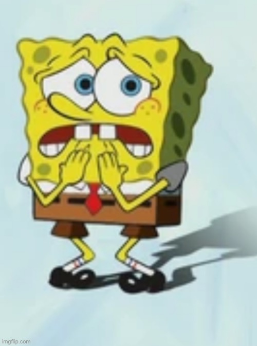 SpongeBob very scared | image tagged in spongebob very scared | made w/ Imgflip meme maker