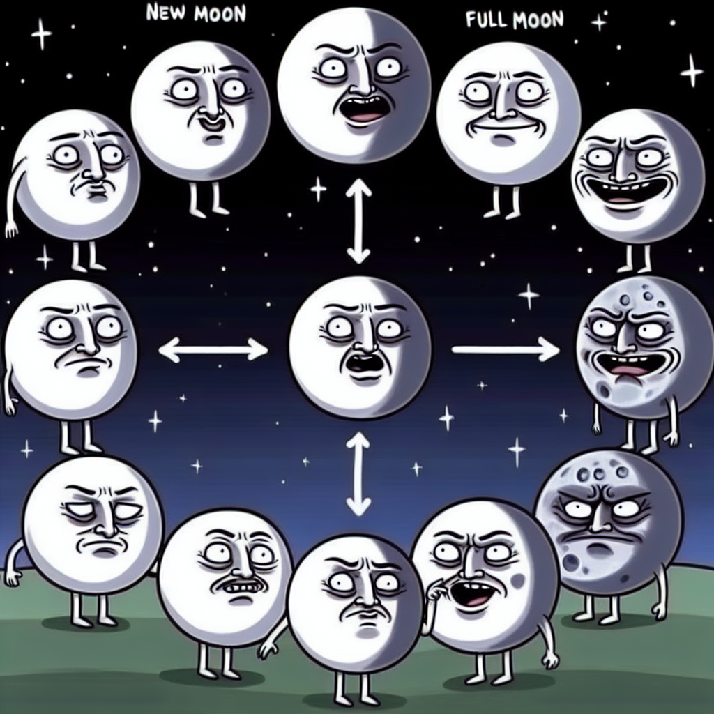 moon Phase meme Blank Meme Template
