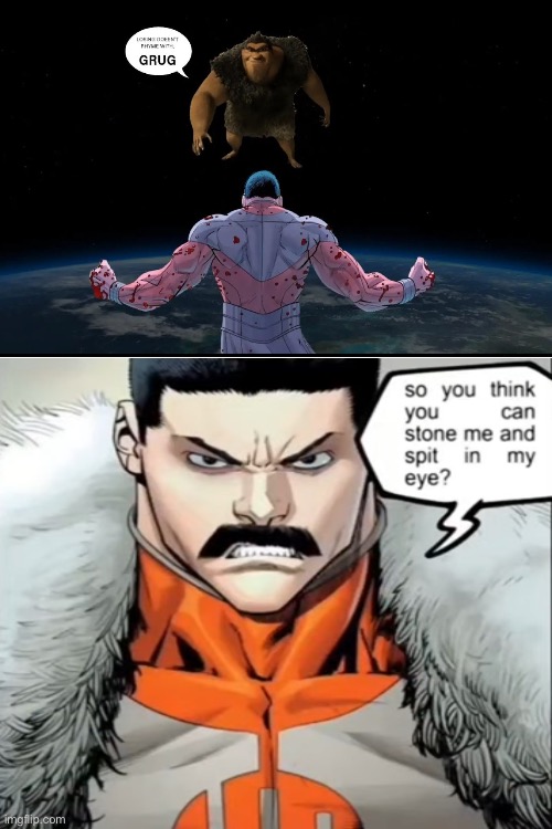 Battle of the Fucking year | image tagged in death battle,freddie mercury,vs,grug,fucking epic | made w/ Imgflip meme maker