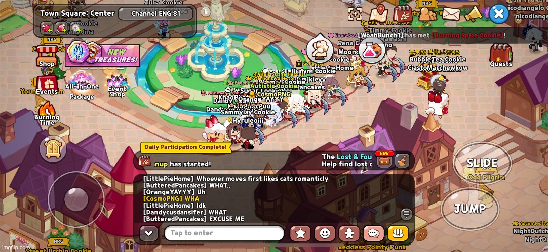 The town square chat is freaky as shit | image tagged in e | made w/ Imgflip meme maker