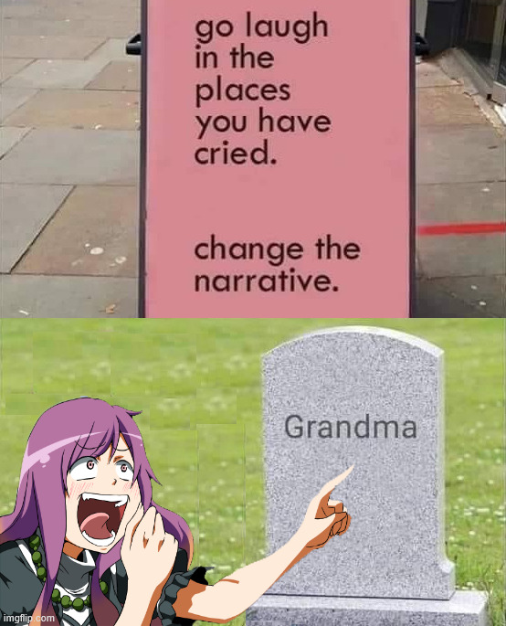 Laughing in a cemetery | image tagged in dark humor | made w/ Imgflip meme maker