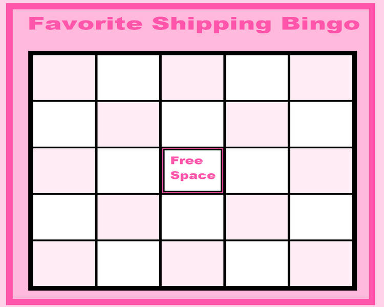 favorite shipping bingo Blank Meme Template