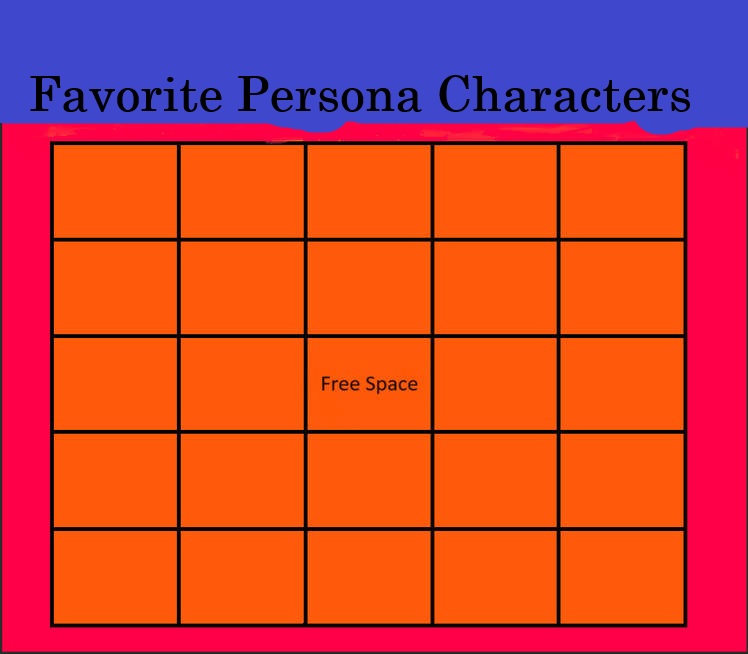 Favorite Persona Characters Blank Meme Template