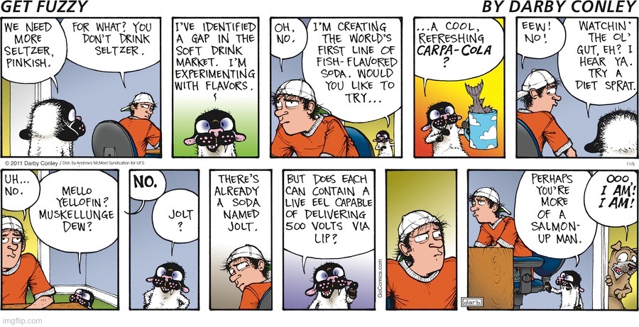 image tagged in comics,get fuzzy,dog and cat,fishy drinks | made w/ Imgflip meme maker