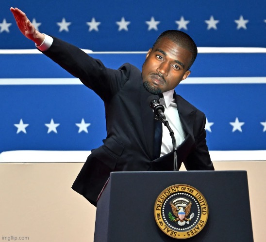Kanye Musk | image tagged in elon musk nazi salute,kanye west,elon musk,nazi | made w/ Imgflip meme maker