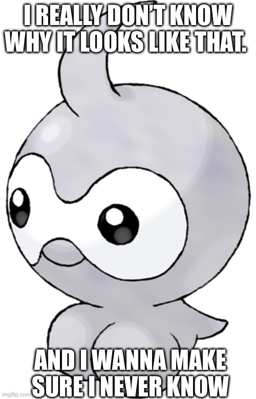 CASTFORM what is wrong with you????? | I REALLY DON’T KNOW WHY IT LOOKS LIKE THAT. AND I WANNA MAKE SURE I NEVER KNOW | image tagged in castform normal form | made w/ Imgflip meme maker