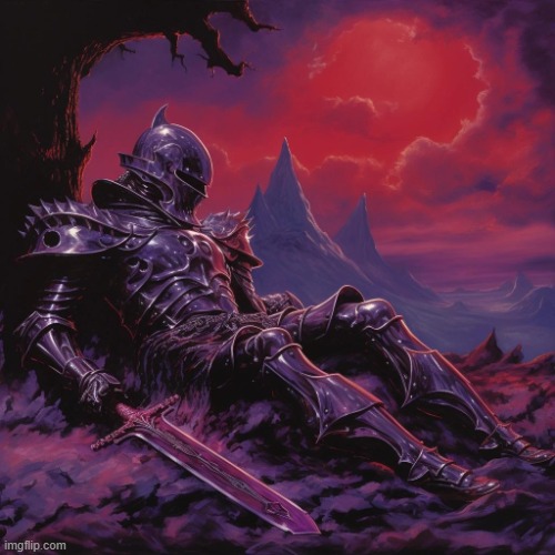 Fallen Knight | image tagged in fallen knight | made w/ Imgflip meme maker