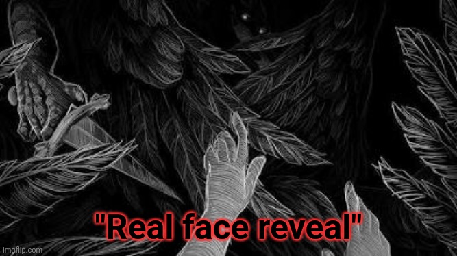 I did accidentally stab the camera lady, whoops | "Real face reveal" | made w/ Imgflip meme maker