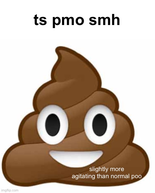 real | ts pmo smh; slightly more agitating than normal poo | image tagged in poop emoji | made w/ Imgflip meme maker