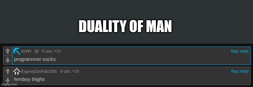 DUALITY OF MAN | made w/ Imgflip meme maker