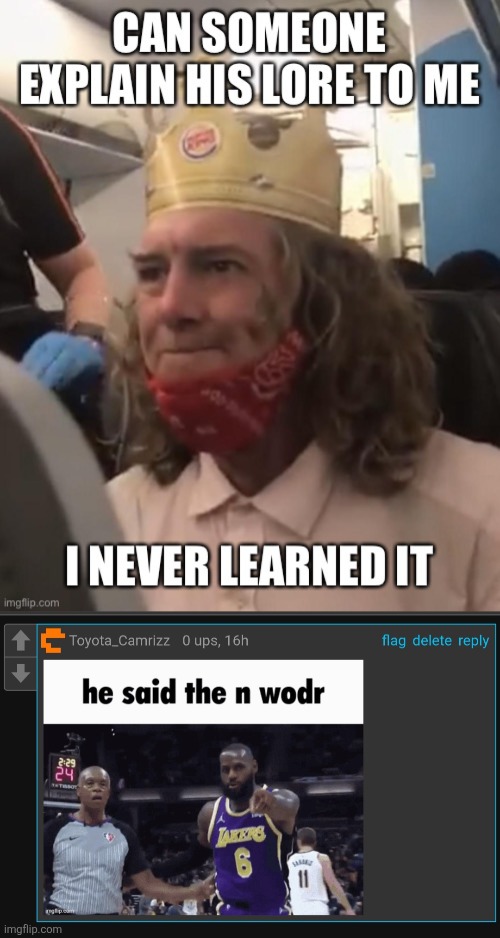 @SinOfTreachery that's what the bk guy said on the plane | image tagged in memes,wodr,burger king,racism,sus,msmg | made w/ Imgflip meme maker