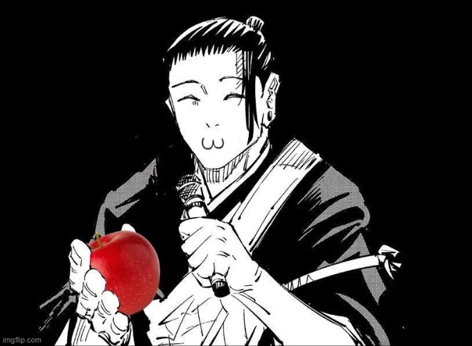 Geto apple | image tagged in geto apple | made w/ Imgflip meme maker