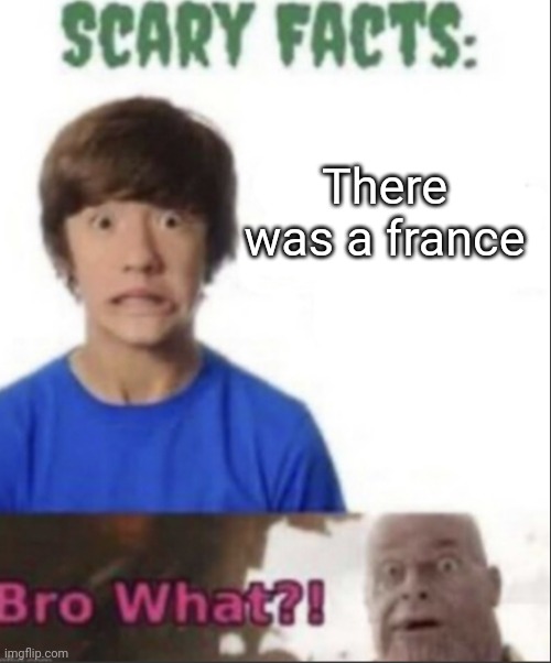 Scary facts | There was a france | image tagged in scary facts | made w/ Imgflip meme maker