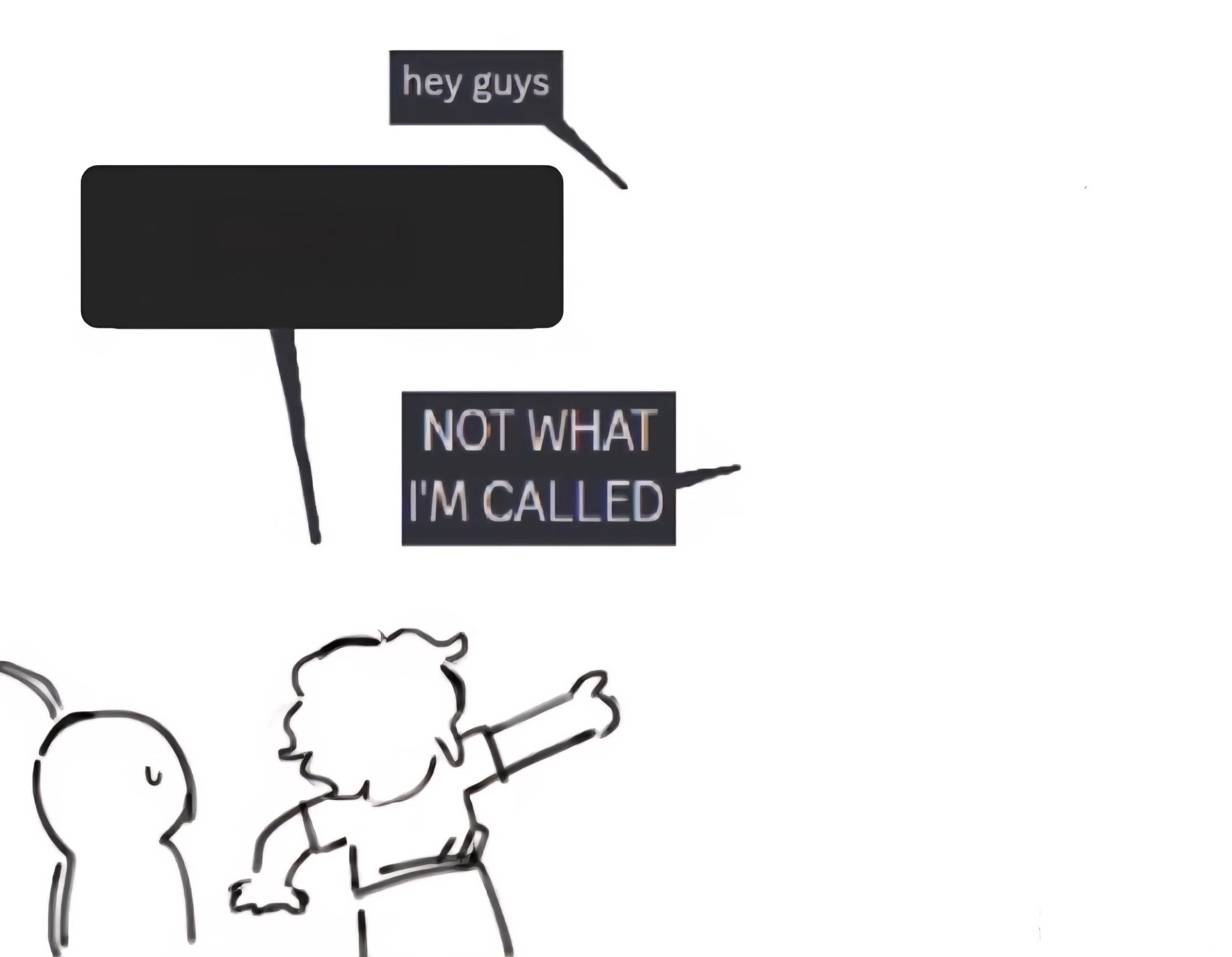 High Quality not what im called Blank Meme Template