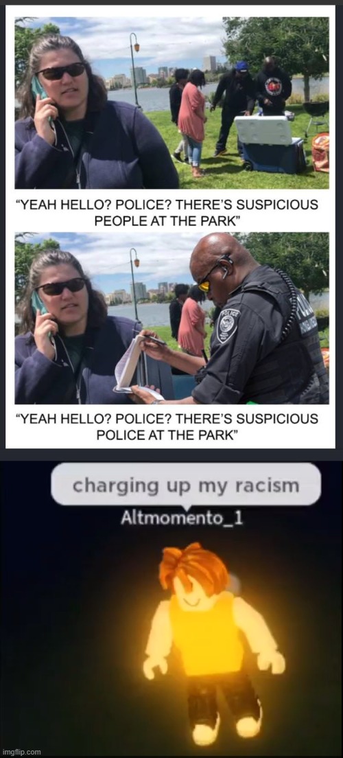 and then it backfired | image tagged in karen,racist,white privilege | made w/ Imgflip meme maker