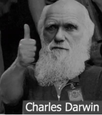 Charles Darwin thumbs up Blank Meme Template