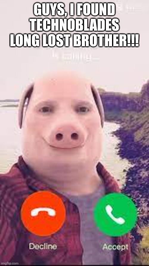 john pork | GUYS, I FOUND TECHNOBLADES LONG LOST BROTHER!!! | image tagged in john pork | made w/ Imgflip meme maker