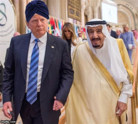 Trump's new hat | image tagged in trump's new hat,donald j laden,maga muslim,bone saw,golf course one,free plane bs | made w/ Imgflip meme maker