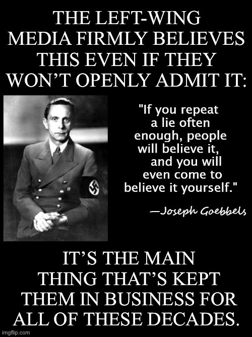 If more people realized this the mainstream media wouldn’t have nearly the power that they currently do | image tagged in political meme,leftwing media,lies,its what they do | made w/ Imgflip meme maker