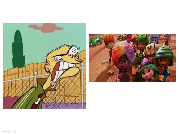 Ed wasn’t having it with the Sugar Rush Racers | image tagged in blank white template | made w/ Imgflip meme maker